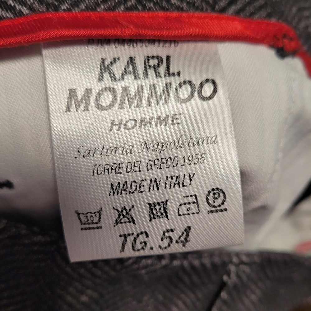Karl Mommoo Italy 38x29 Herringbone Side Adjuster Sartorial‎ No-Break Pants - Picture 6 of 8